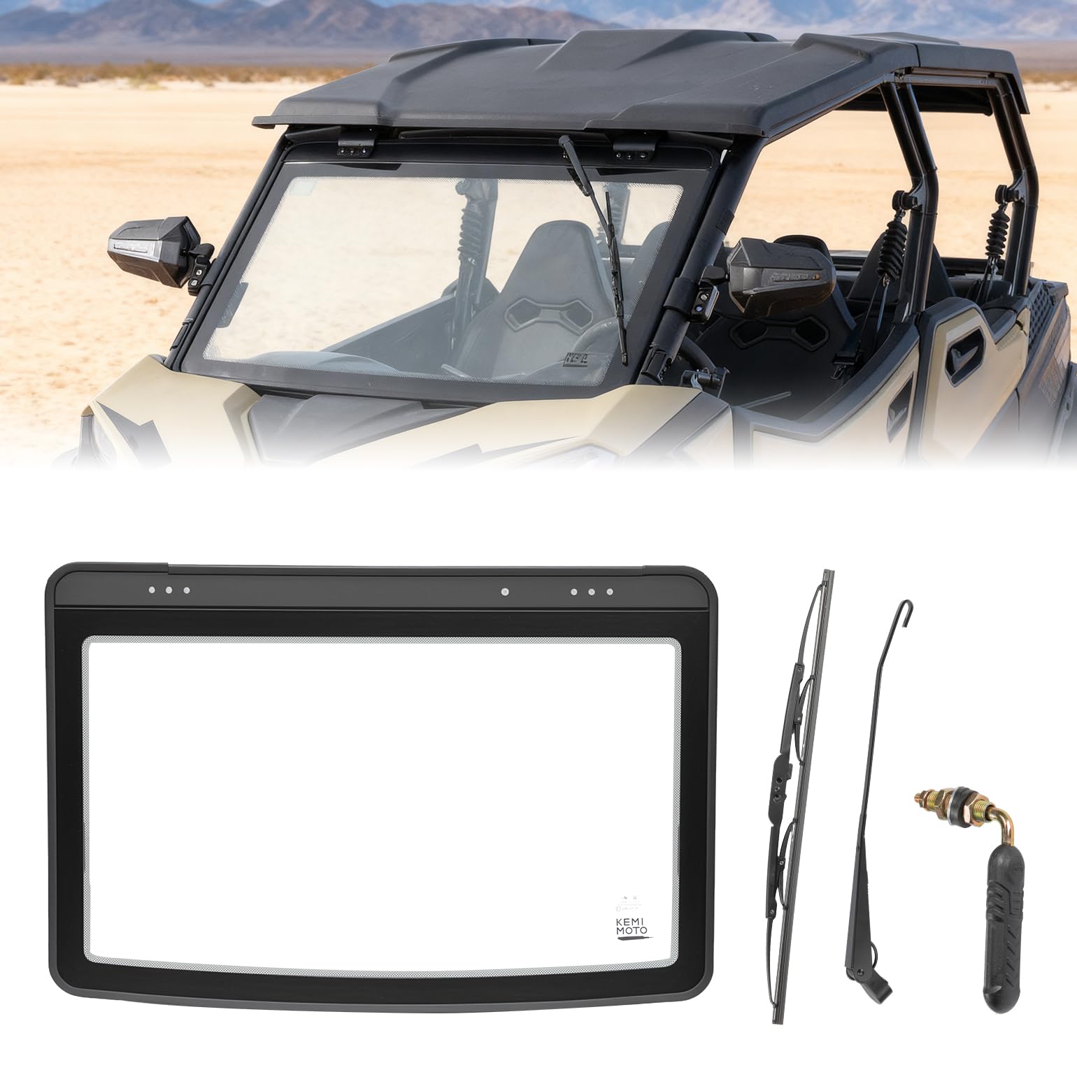 Amazon.com: KEMIMOTO 5MM DOT Glass Windshield with Wiper